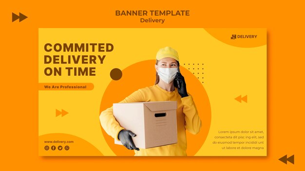 Delivery Horizontal Banner Template – Free Download