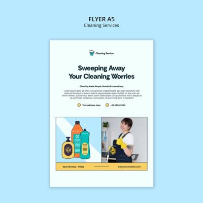 Cleaning Services Template Design – Free Download