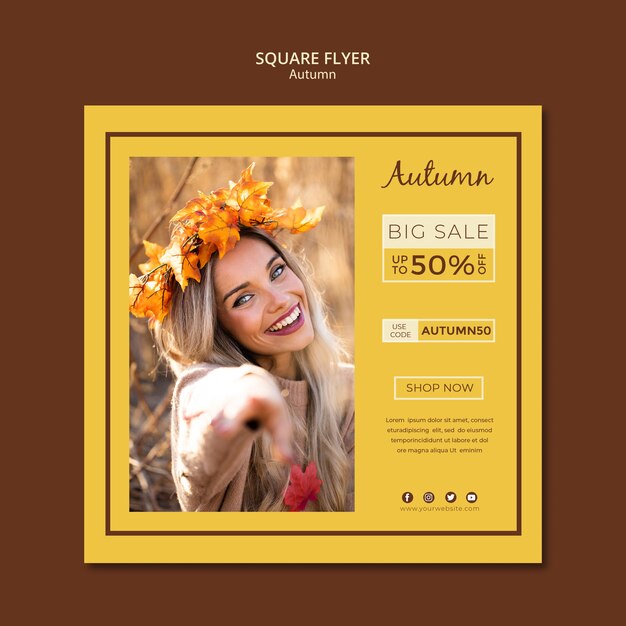 Autumn Sales and Discounts Flyer Template – Free Download