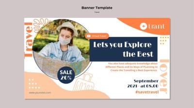 Traveling Horizontal Banner Template – Download Free Stock Photo