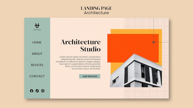 Architecture Project Landing Page Template – Free Download