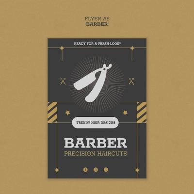 Barber Template Design – Free Download