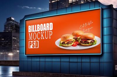 Billboard Mockup for Outdoor Advertising – Free Download