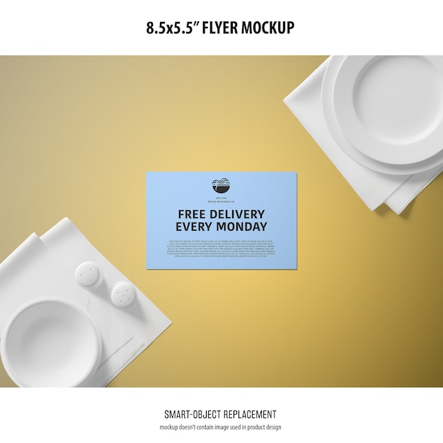 8.5×5.5 Flyer Mockup – Free Download of Premium PSD Template