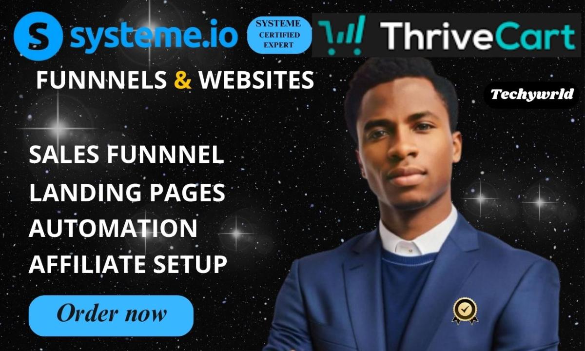 I Will Create a Professional Systeme.io Website, Clickfunnels Sales Funnel & Click Landing Pages