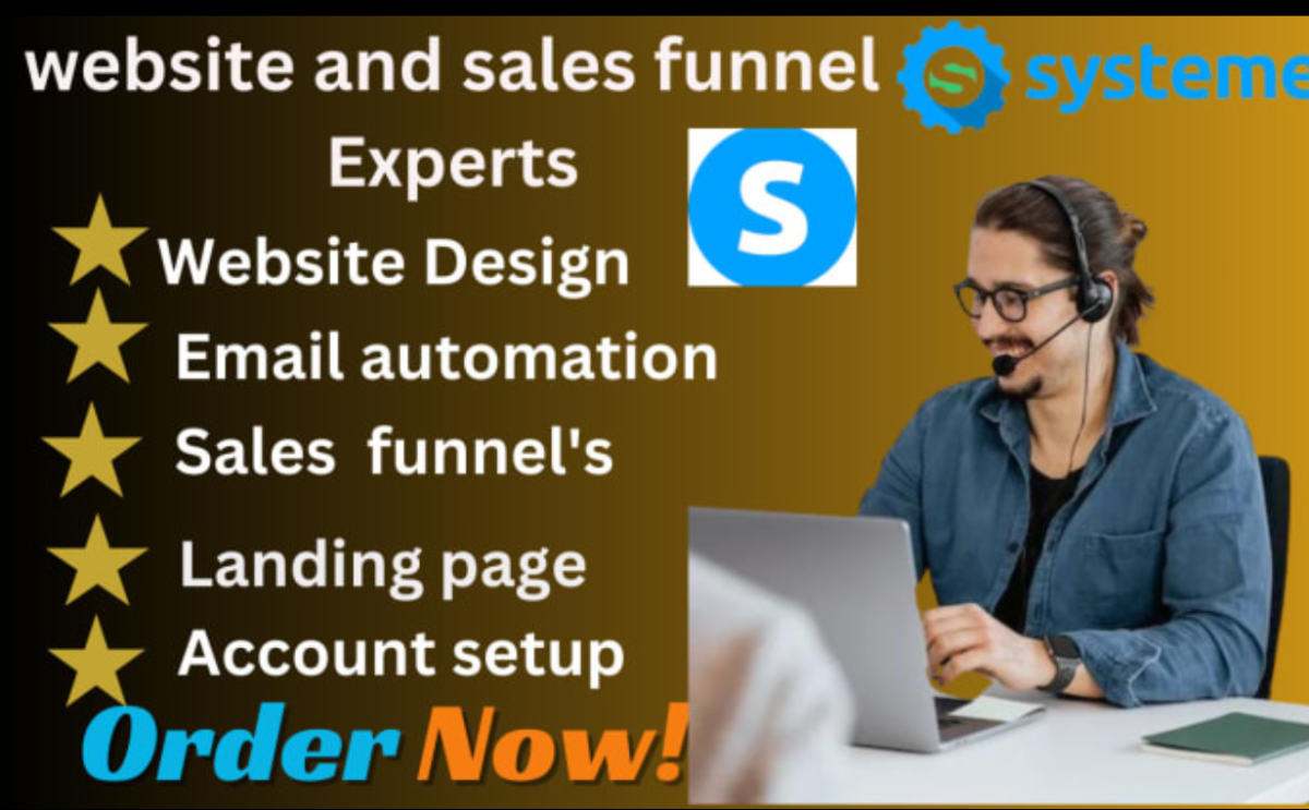 I Will Be Your Systeme IO Expert for Sales Funnels and Landing Pages