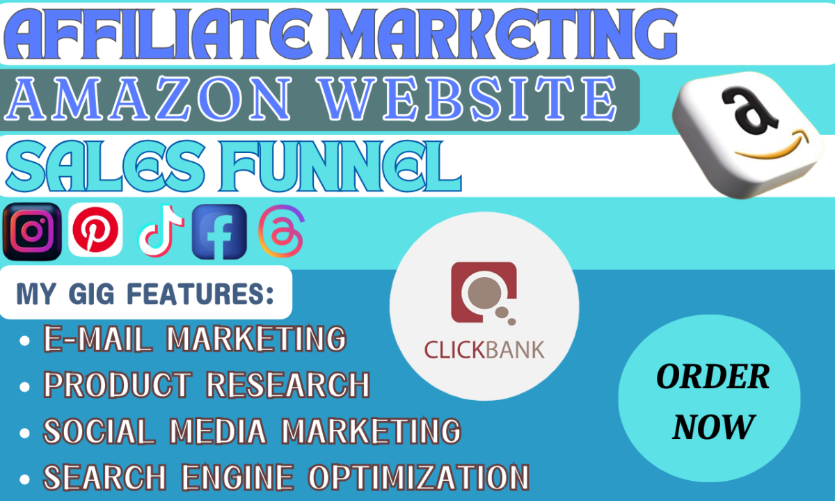 I Will Create Amazon Affiliate Marketing Website, Amazon Store, Sales Funnel