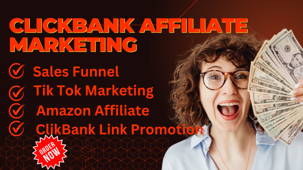 I Will Create a ClickBank Affiliate Marketing Sales Funnel, Amazon Affiliate Store, and Shopify Promotion