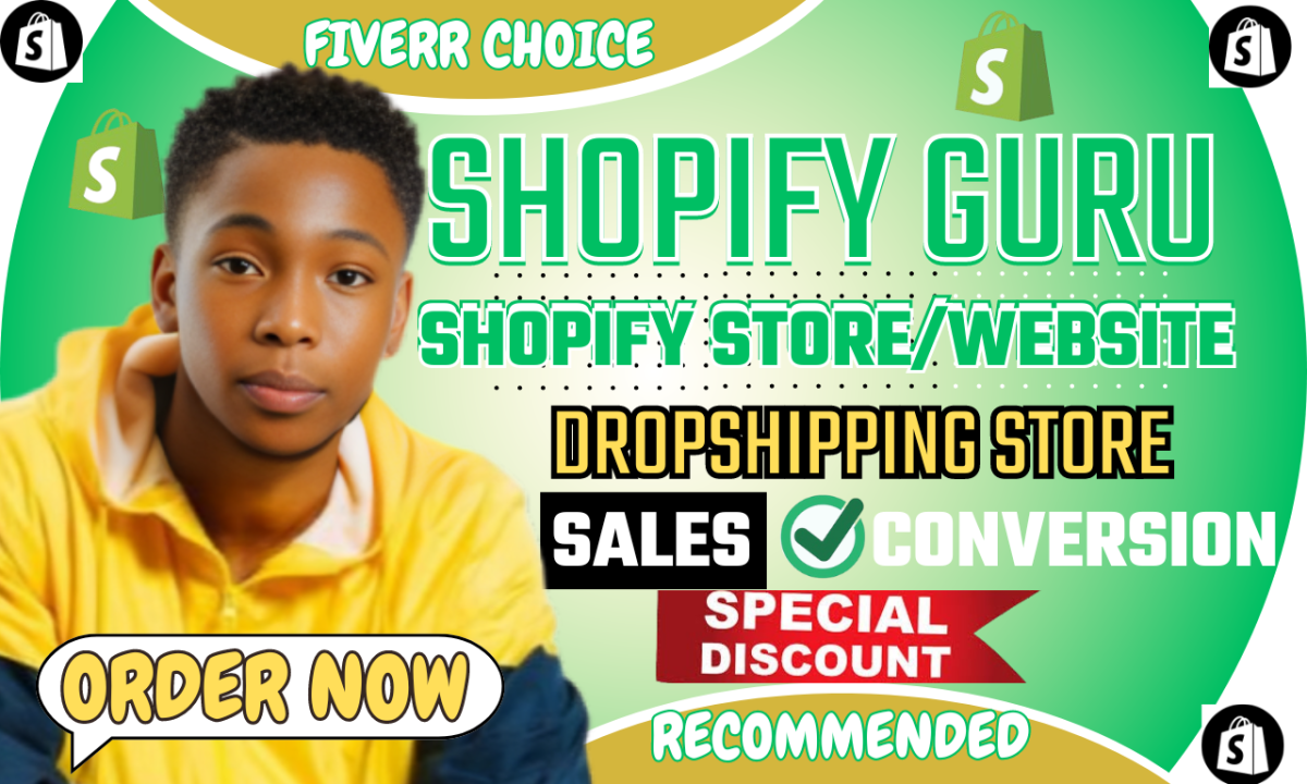 I Will Set Up Shopify Store, Website Design, Shopify Dropshipping Store, Stan Store