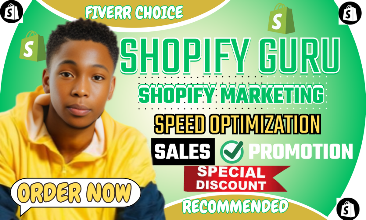 I Will Do Shopify Marketing, Promotion, and Speed Optimization to Boost Sales