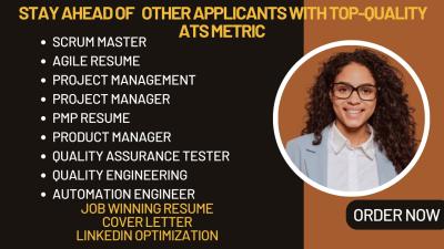 I Will Create a Stellar Resume for Scrum Master, Project Management, Agile, PMP, and Product Manager Roles