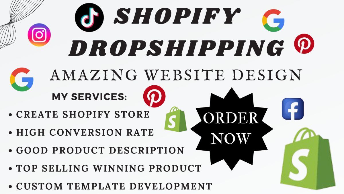 I Will Create a Stunning Shopify Website & Dropshipping Store with Amazing Products