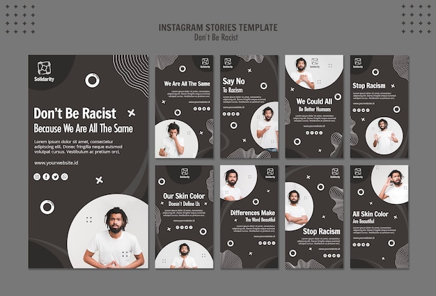 Instagram Stories Template for Anti-Racism Awareness – Free Download