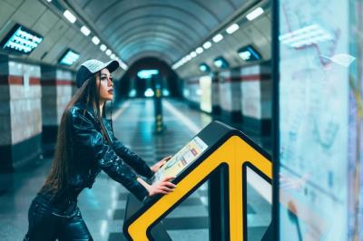 Fashion Model Posing at Subway Station – Free Download