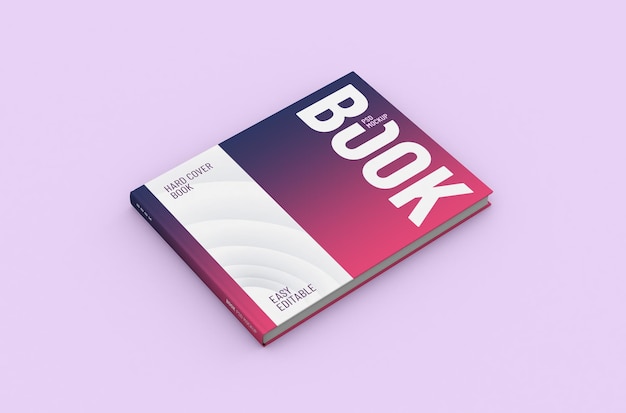 High Quality Rectangular Thick Hard Cover Book Mockup on a Clean Background – Free Download