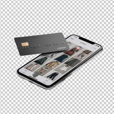 Credit Card and Smartphone Featuring an Online Shopping App – Free Download