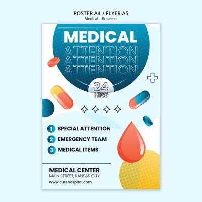 Medical Aid Poster Template – Download Free Stock Photo