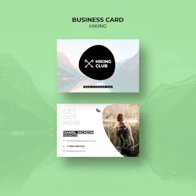 Hiking Concept Business Card Template – Free Download