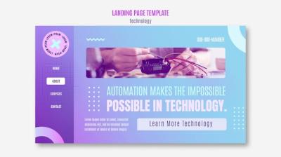 Gradient Technology Template Design – Free Stock Photo, Download Free