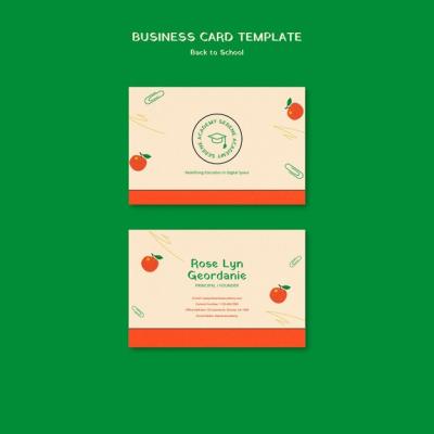 Back to School Business Card – Free to Download