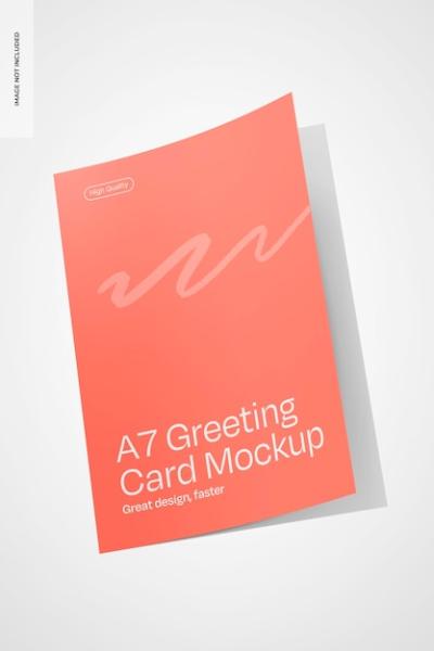 A7 Greeting Card Mockup â Free Download, Free Stock Photo