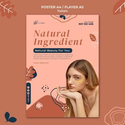 Natural Skin Care Products Print Template – Free to Download