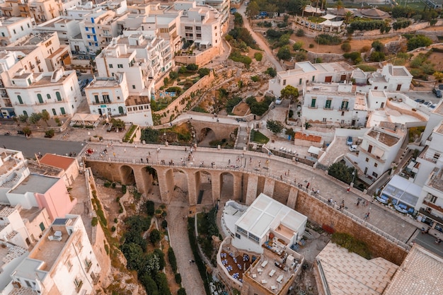 Aerial Cityscape of Polignano a Mare in Puglia, Italy – Free Download