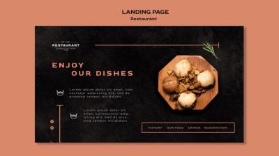 Restaurant Promo Landing Page Template – Free Download