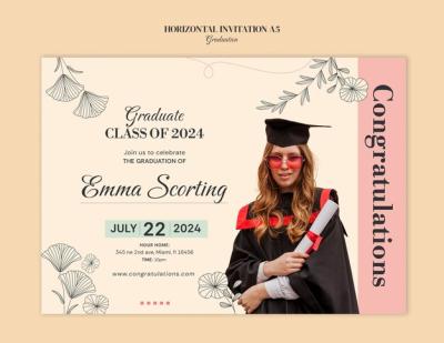 Stunning Graduation Template Mockup for Creative Projects – Free Download