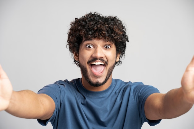 Man Wearing T-Shirt Gesturing – Free Stock Photo, Download for Free