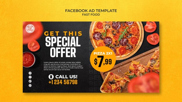 Realistic Fast Food Template Design – Free Download