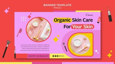 Beauty Product Horizontal Banner Template – Download Free Stock Photo