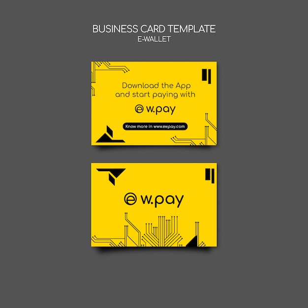 E-wallet Business Card PSD Template – Free Download