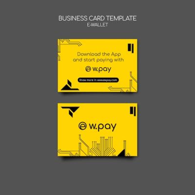 E-wallet Business Card PSD Template – Free Download