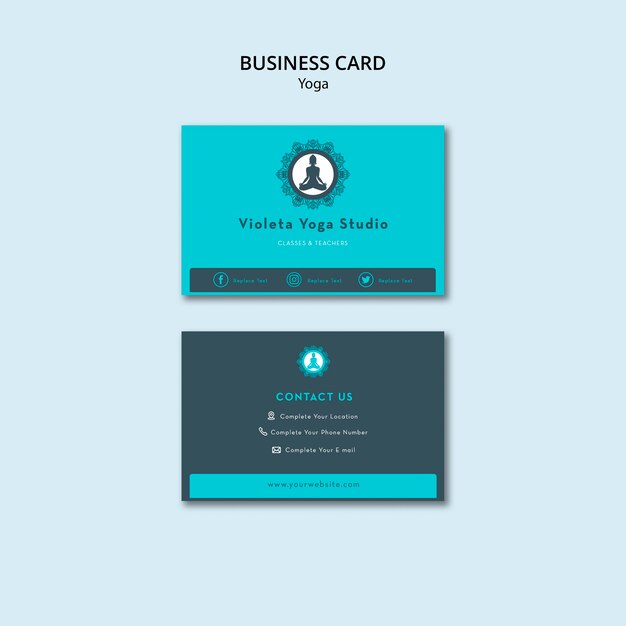 Yoga Class Business Card Template for Balancing Your Life – Free Download