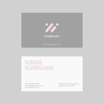 Grey and White Tone Business Card Template PSD – Free Download