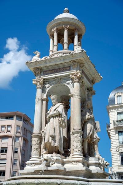 Jacobin Fountain in Lyon, France – Free Download Stock Photo