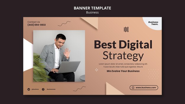 Horizontal Banner Template for Business – Free Download