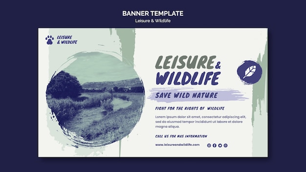 Leisure and Wildlife Banner Template – Free Download