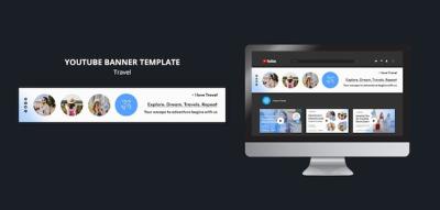 Gradient Travel Adventure YouTube Banner – Free Download