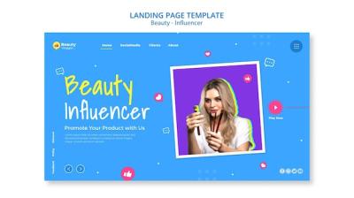 Beauty Influencer Landing Page Template â Free to Download