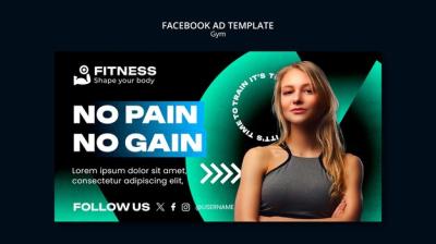 Gradient Gym Workout Facebook Template – Free Download