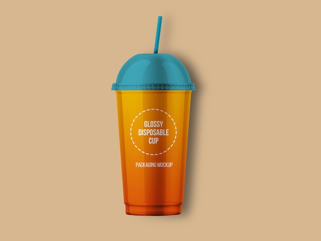 Glossy Disposable Cup Mockup – Free Stock Photo for Download