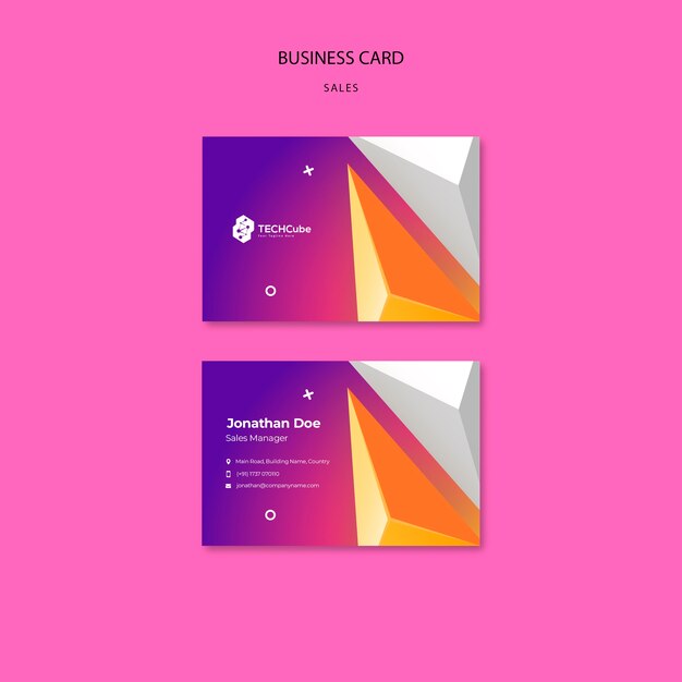 Sales Discount Business Card Template – Download Free Stock Photo