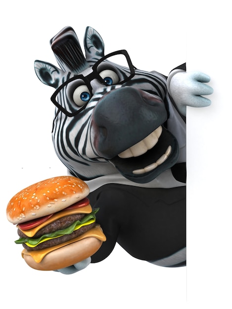 Funny Zebra 3D Illustration – Free Download