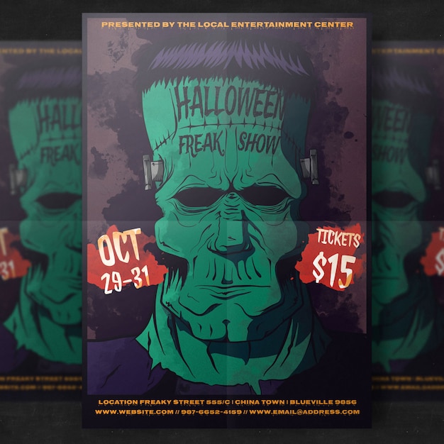 Zombie Halloween Party Flyer Template – Free Download