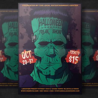 Zombie Halloween Party Flyer Template – Free Download