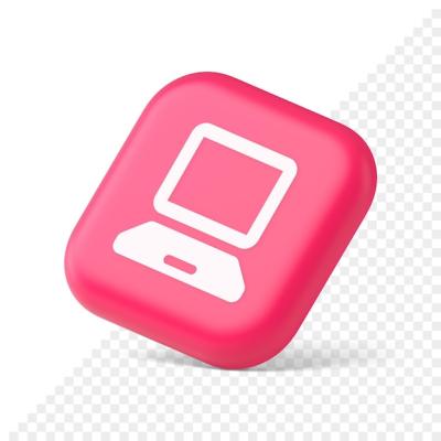 3D Icon Symbol for Computer Network Connection and Digital Information Browsing – Free Download