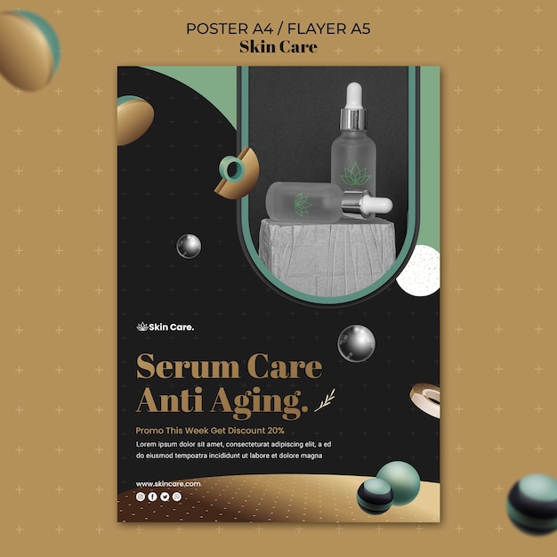 Vertical Poster Template for Skin Care Products – Free Download