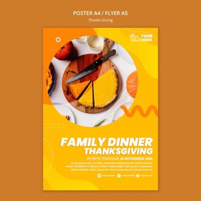 Thanksgiving Concept Poster Template – Free Download